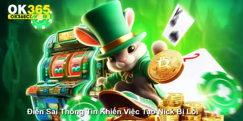 Việc tạo tài khoản không thành công có thể do bạn điền sai thông tin 