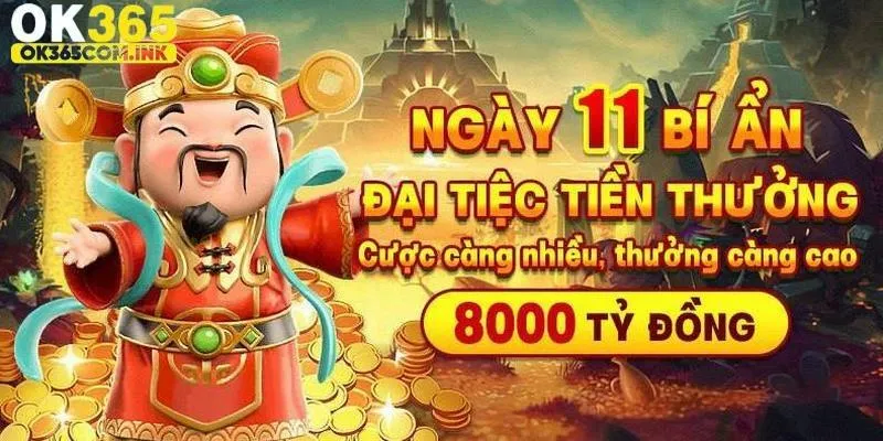 Nhận tiền thưởng đầy bí ẩn tự động ngày 11 mỗi tháng